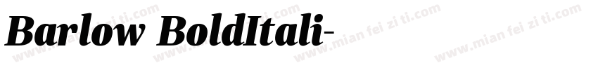Barlow BoldItali字体转换